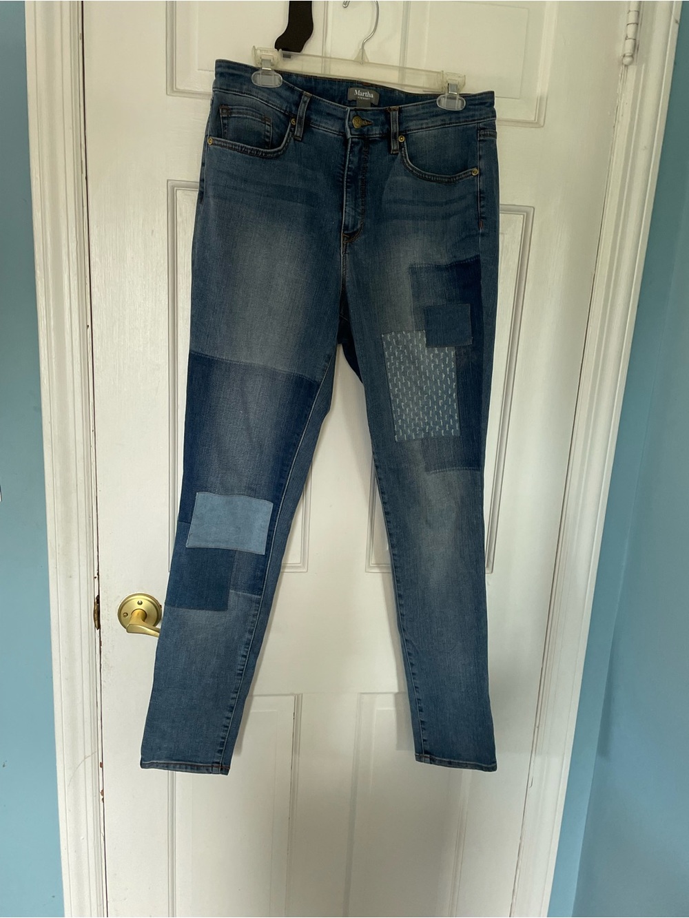 Martha Stewart Patchwork denim Skinny Jeans